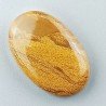 Diaspro Giallo Naturale Forma Ovale Piatto Cabochon Liscio Fatto a Mano 24X15X5mm 3,45gm 1pz