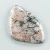 Diaspro Maligano Grigio Naturale Forma Fantasia Piatto Cabochon Liscio Fatto a Mano 41X28X5mm 8,42gm 1pz