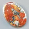 Diaspro Maligano Multicolore Naturale Forma Ovale Piatto Cabochon Liscio Fatto a Mano 51X36X6mm 21,60gm 1pz