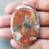 Diaspro Maligano Multicolore Naturale Forma Ovale Piatto Cabochon Liscio Fatto a Mano 51X36X6mm 21,60gm 1pz