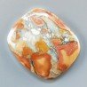 Diaspro Maligano Multicolore Naturale Forma Cuscino Piatto Cabochon Liscio Fatto a Mano 44X34X5mm 18,18gm 1pz
