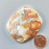 Diaspro Maligano Multicolore Naturale Forma Cuscino Piatto Cabochon Liscio Fatto a Mano 44X34X5mm 18,18gm 1pz