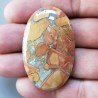 Diaspro Maligano Multicolore Naturale Forma Ovale Piatto Cabochon Liscio Fatto a Mano 47X30X6mm 16,63gm 1pz