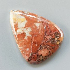 Diaspro Maligano Multicolore Naturale Forma Goccia Piatto Cabochon Liscio Fatto a Mano 43X33X6mm 15,30gm 1pz