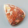 Diaspro Maligano Multicolore Naturale Forma Goccia Piatto Cabochon Liscio Fatto a Mano 43X33X6mm 15,30gm 1pz