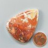 Diaspro Maligano Multicolore Naturale Forma Goccia Piatto Cabochon Liscio Fatto a Mano 43X33X6mm 15,30gm 1pz