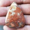 Diaspro Maligano Multicolore Naturale Forma Goccia Piatto Cabochon Liscio Fatto a Mano 43X33X6mm 15,30gm 1pz