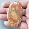 Diaspro Maligano Multicolore Naturale Forma Ovale Piatto Cabochon Liscio Fatto a Mano 62X37X6mm 23,14gm 1pz