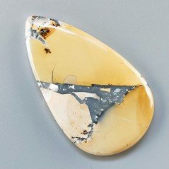 Diaspro Maligano Multicolore Naturale Forma Goccia Piatto Cabochon Liscio Fatto a Mano 56X33X5mm 15,10gm 1pz