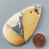 Diaspro Maligano Multicolore Naturale Forma Goccia Piatto Cabochon Liscio Fatto a Mano 56X33X5mm 15,10gm 1pz