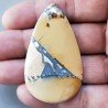 Diaspro Maligano Multicolore Naturale Forma Goccia Piatto Cabochon Liscio Fatto a Mano 56X33X5mm 15,10gm 1pz