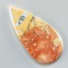 Diaspro Maligano Multicolore Naturale Forma Goccia Piatto Cabochon Liscio Fatto a Mano 52X26X4mm 10,36gm 1pz