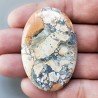 Diaspro Maligano Multicolore Naturale Forma Ovale Piatto Cabochon Liscio Fatto a Mano 45X28X5mm 11,46gm 1pz