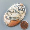 Diaspro Maligano Multicolore Naturale Forma Ovale Piatto Cabochon Liscio Fatto a Mano 52X35X5mm 17,11gm 1pz