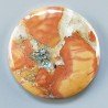Diaspro Maligano Multicolore Naturale Forma Tondo Piatto Cabochon Liscio Fatto a Mano 39X6mm 14,96gm 1pz
