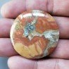 Diaspro Maligano Multicolore Naturale Forma Tondo Piatto Cabochon Liscio Fatto a Mano 39X6mm 14,96gm 1pz