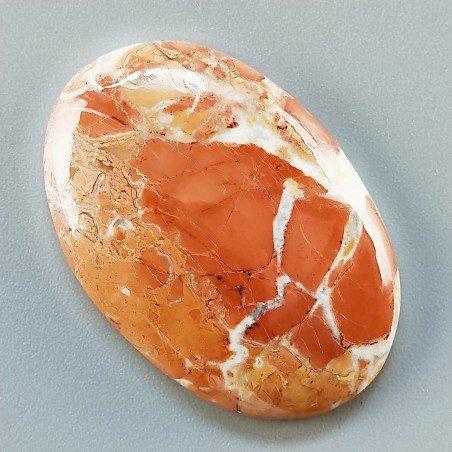 Diaspro Maligano Multicolore Naturale Forma Ovale Piatto Cabochon Liscio Fatto a Mano 37X25X6mm 9,75gm 1pz