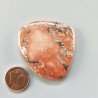 Diaspro Maligano Multicolore Naturale Forma Cuore Piatto Cabochon Liscio Fatto a Mano 42X38X6mm 18,36gm 1pz