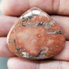 Diaspro Maligano Multicolore Naturale Forma Cuore Piatto Cabochon Liscio Fatto a Mano 42X38X6mm 18,36gm 1pz