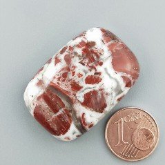 Diaspro Picasso Rosa Naturale Forma Rettangolare Piatto Cabochon Liscio Fatto a Mano 34X23mm12,01gm 1pz
