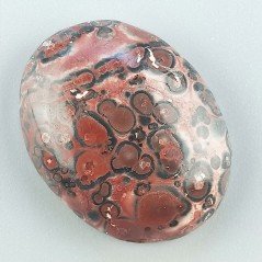 Diaspro Zebrato Marrone Naturale Forma Ovale Piatto Cabochon Liscio Fatto a Mano 32X24mm 10,04gm 1pz