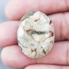 Diaspro Zebrato Marrone Naturale Forma Rettangolare Piatto Cabochon Liscio Fatto a Mano 30X23mm8,61gm 1pz