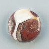Diaspro Zebrato Marrone Naturale Forma Tondo Piatto Cabochon Liscio Fatto a Mano 23mm 6,47gm 1pz
