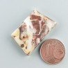 Diaspro Zebrato Marrone Naturale Forma Fantasia Piatto Cabochon Liscio Fatto a Mano 27X17mm 5,99gm1pz