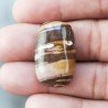Diaspro Zebrato Marrone Naturale Forma Cuscino Piatto Cabochon Liscio Fatto a Mano 28X17mm5,28gm 1pz