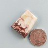Diaspro Zebrato Marrone Naturale Forma Fantasia Piatto Cabochon Liscio Fatto a Mano 22X17mm5,02gm 1pz