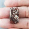 Diaspro Zebrato Marrone Naturale Forma Rettangolare Piatto Cabochon Liscio Fatto a Mano 24X14mm4,84gm 1pz