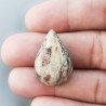 Diaspro Zebrato Marrone Naturale Forma Goccia Piatto Cabochon Liscio Fatto a Mano 26X18mm 5.26gm 1pz