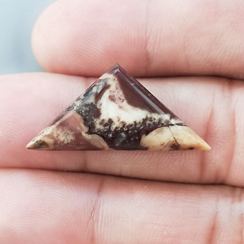 Diaspro Zebrato Marrone Naturale Forma Triangolare Piatto Cabochon Liscio Fatto a Mano 31X14mm2,48gm 1pz Diaspro Zebrato Marrone Naturale Forma Triangolare Piatto Cabochon Liscio Fatto a Mano 31X14mm2,48gm 1pz