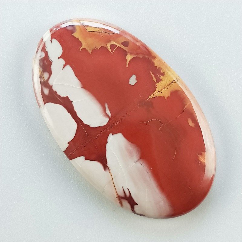 Diaspro Noreena Naturale Forma Ovale Piatto Cabochon Liscio Fatto a Mano 45X27X5mm 11,70gm 1pz