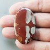 Diaspro Noreena Naturale Forma Ovale Piatto Cabochon Liscio Fatto a Mano 45X27X5mm 11,70gm 1pz