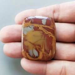 Diaspro Noreena Naturale Forma Rettangolare Piatto Cabochon Liscio Fatto a Mano 40X31X6mm 15,20gm 1pz