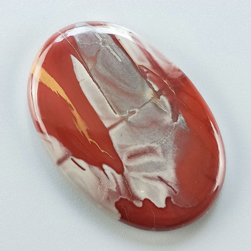 Diaspro Noreena Naturale Forma Ovale Piatto Cabochon Liscio Fatto a Mano 44X30X5mm 13,30gm 1pz