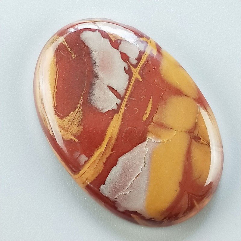 Diaspro Noreena Naturale Forma Ovale Piatto Cabochon Liscio Fatto a Mano 40X23X7mm 11,30gm 1pz