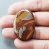 Diaspro Noreena Naturale Forma Ovale Piatto Cabochon Liscio Fatto a Mano 40X23X7mm 11,30gm 1pz