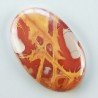 Diaspro Noreena Naturale Forma Ovale Piatto Cabochon Liscio Fatto a Mano 41X27X6mm 11,70gm 1pz