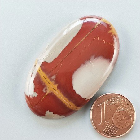Diaspro Noreena Naturale Forma Ovale Piatto Cabochon Liscio Fatto a Mano 42X25X6mm 11,40gm 1pz
