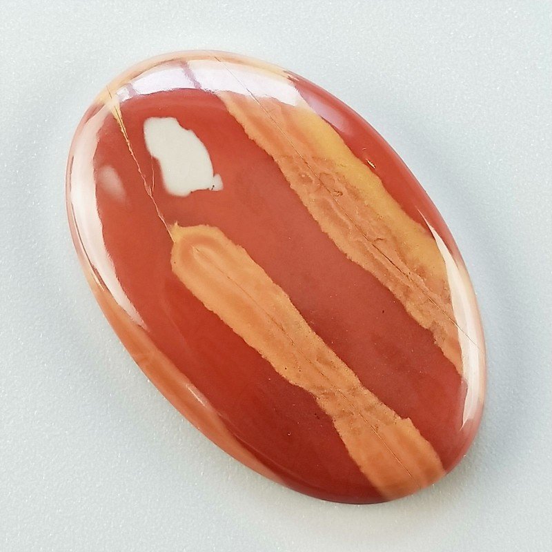 Diaspro Noreena Naturale Forma Ovale Piatto Cabochon Liscio Fatto a Mano 38X25X5mm 9,10gm 1pz