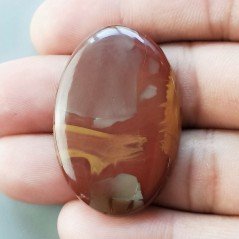 Diaspro Noreena Naturale Forma Ovale Piatto Cabochon Liscio Fatto a Mano 39X26X5mm 9,10gm 1pz