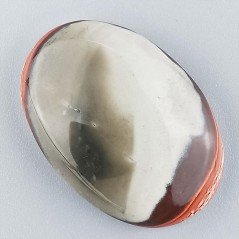 Diaspro Poligramma Naturale Forma Ovale Piatto Cabochon Liscio Fatto a Mano 35X24mm 9,62gm 1pz