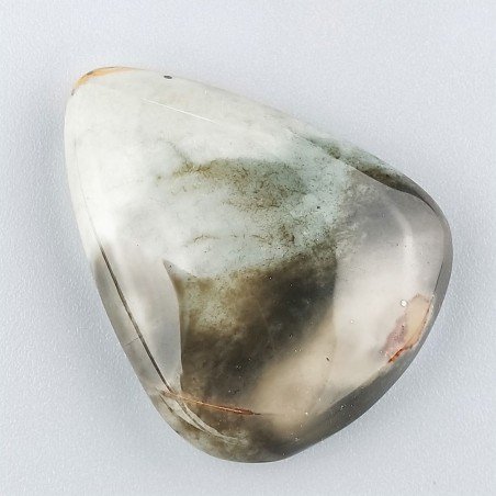 Diaspro Poligramma Naturale Forma Goccia Piatto Cabochon Liscio Fatto a Mano 37X29mm 13,02gm 1pz