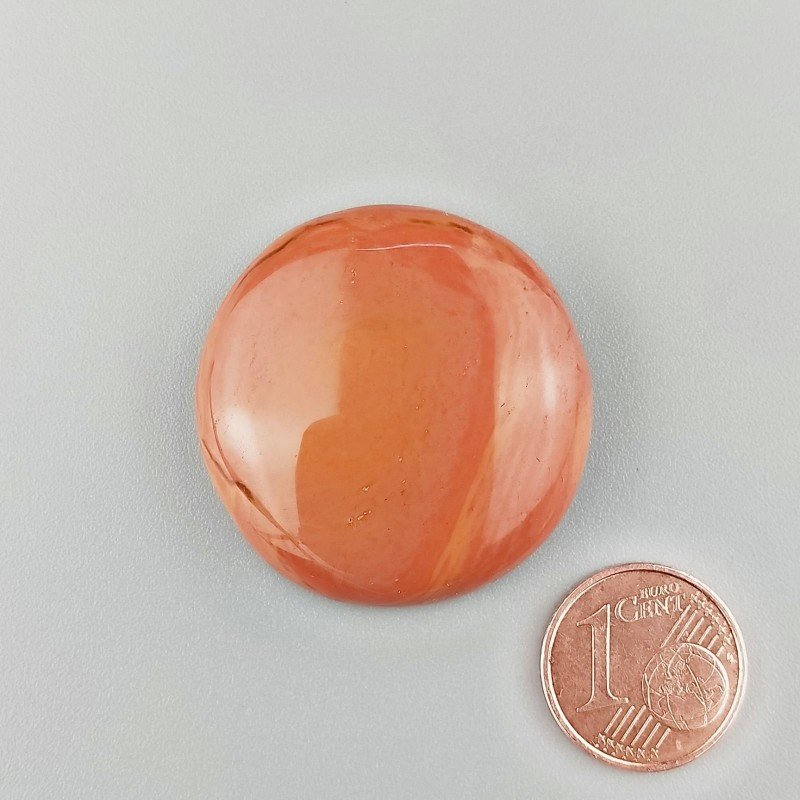 Cabochon di Diaspro Poligramma Naturale Tondo, Piatto e Liscio, 32 mm, 12,34 g, Fatto a Mano