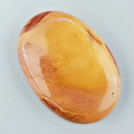 Diaspro Poligramma Naturale Forma Ovale Piatto Cabochon Liscio Fatto a Mano 35X24mm 8,48gm 1pz