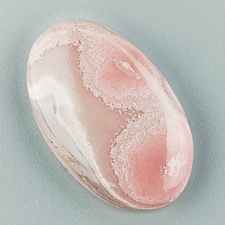 Diaspro Poligramma Naturale Forma Ovale Piatto Cabochon Liscio Fatto a Mano 32X20mm 9,29gm 1pz