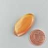 Diaspro Poligramma Naturale Forma Ovale Piatto Cabochon Liscio Fatto a Mano 27X14mm 3,46gm 1pz