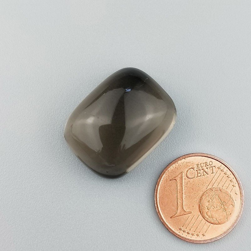 Quarzo Fumè Naturale Forma Cuscino Piatto Cabochon Liscio Fatto a Mano 20X15X9mm 23,55 Carati 1pz